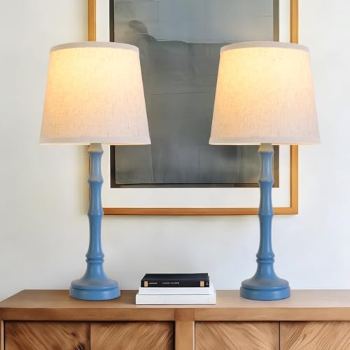 Lamps Set of 2 Modern Farmhouse Table Lamp Bedside Reading Lamps Living Room End Tables Set Lamps for Night Stands Bedroom Night Lamp (2 Count)
