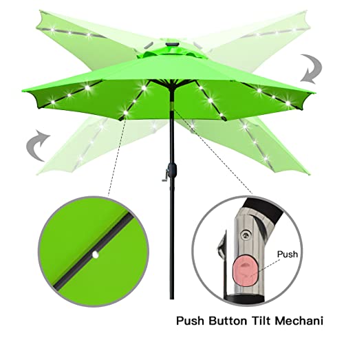 9' Solar LED Patio Umbrella