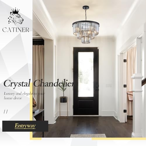 20" Smoke Gray Crystal Chandeliers