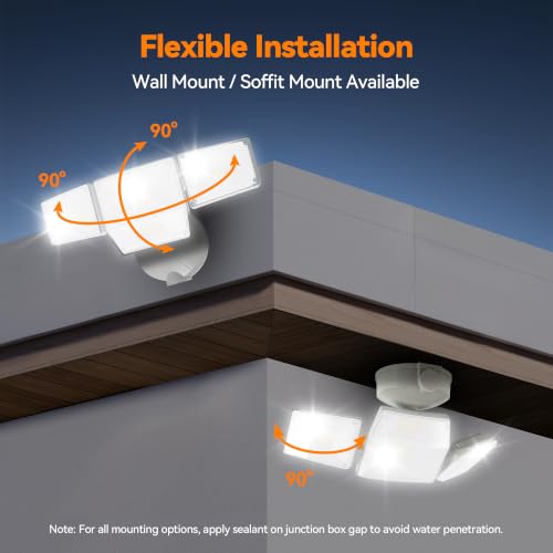 85W 10000LM Switch Controlled Outdoor Flood Lights (White)