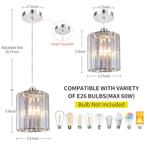 Crystal Pendant Lights (2 Count)