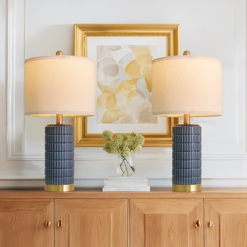 21.5'' Bedside Table Lamps Set of 2 with USB A+C Ports for Living Room (2 Count)