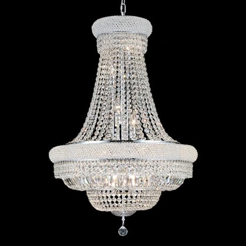 Chrome Crystal Chandeliers for Dining Room