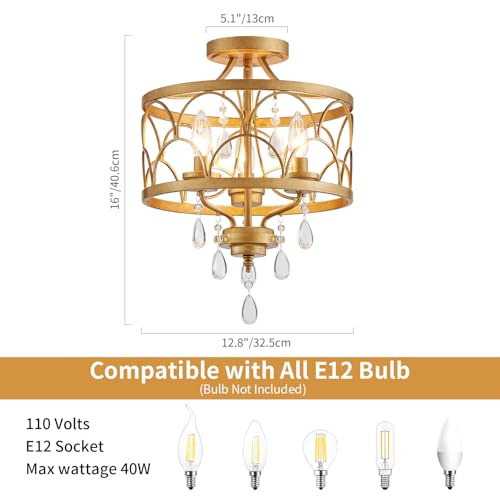Crystal Ceiling Light Fixture