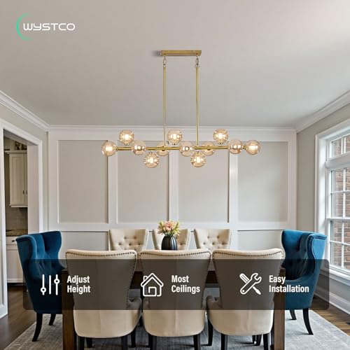 50" Large Glass Globe Sputnik Chandelier