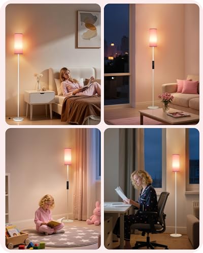 Dimmable Floor Lamps for Living Room with Remote and Foot Switch