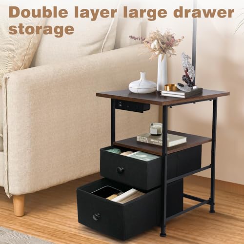 Floor Lamp with Table & 2 Drawers
