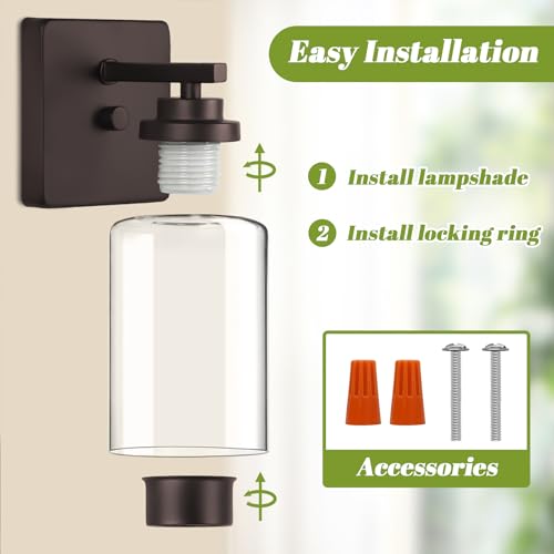 Set of 2 Wall Sconces for Bathroom (2 Count)