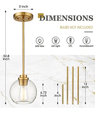 3 Pack Pendant Lights Kitchen Island (3 Count)