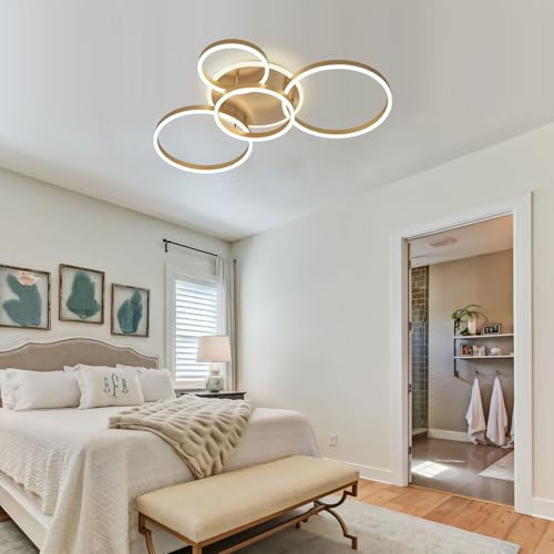 4 Ring Dimmable Low Porfile LED Ceiling Light for Bedroom