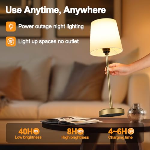 Cordless Table Lamps Set of 2