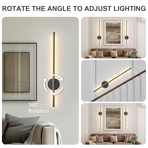 Battery Operated Modern Wall Sconce Set of Two