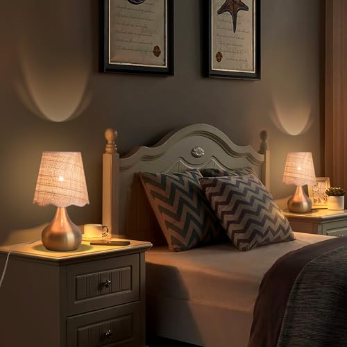 Gold Small Bedside Table Lamp for Bedroom