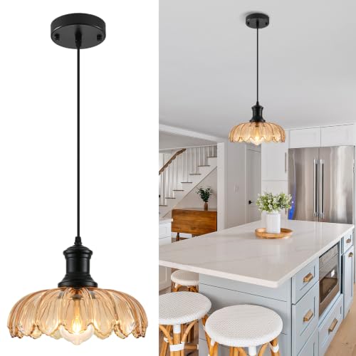 Amber Gold Pendant Light