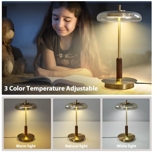 Brass Base Mushroom Table Lamp
