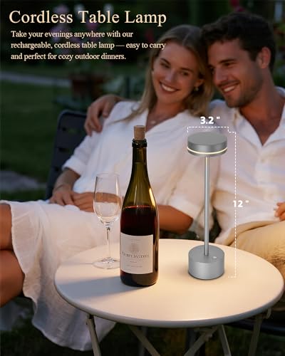 2 Pack LED Cordless Table Lamp Rechargeable (2 Count)