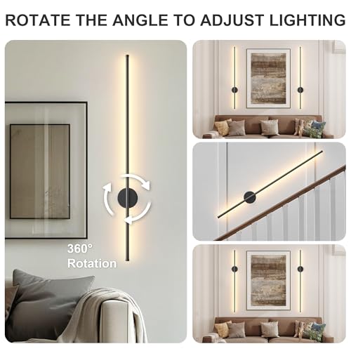 Battery Operated Modern Wall Sconce Set of Two