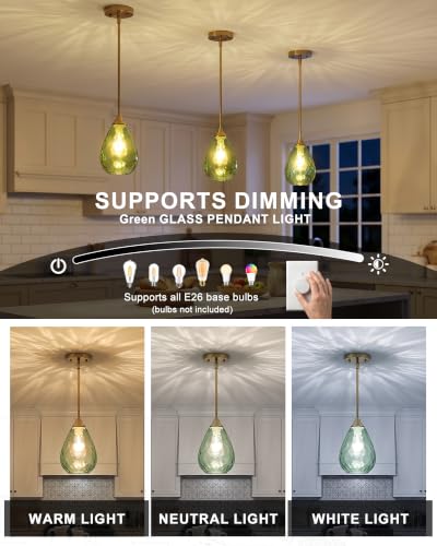 Glass Pendant Lights Kitchen Island