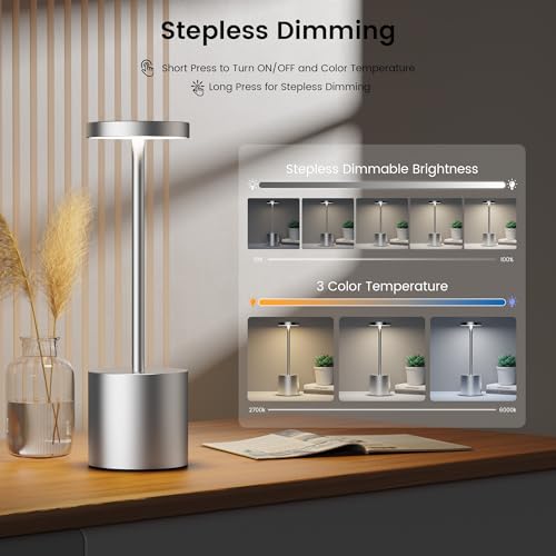 Cordless Table Lamp Rechargeable (2 Count)