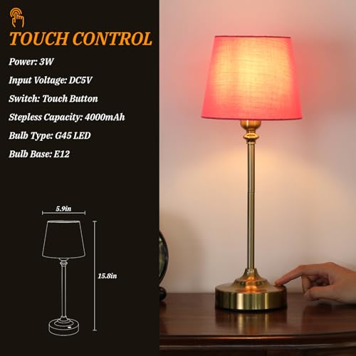Cordless Table Lamps Rechargeable Set (2 Count)