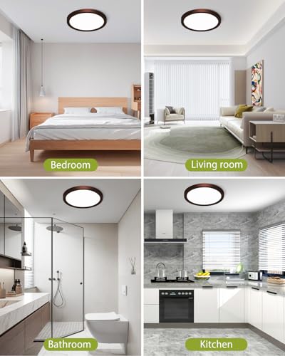 2PACK Flush Mount LED Ceiling Light Fixture Oil Rubbed Bronze (2 Count)