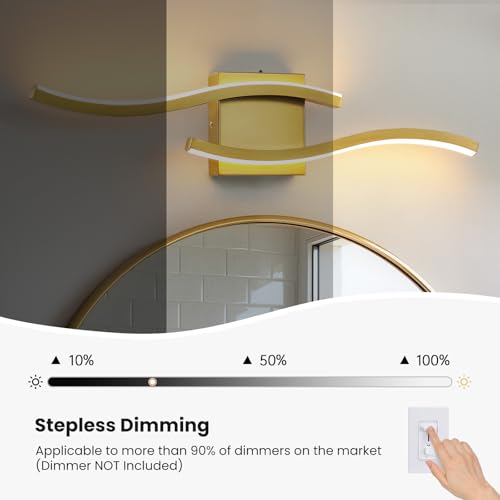 Gold LED Bathroom Vanity Lights