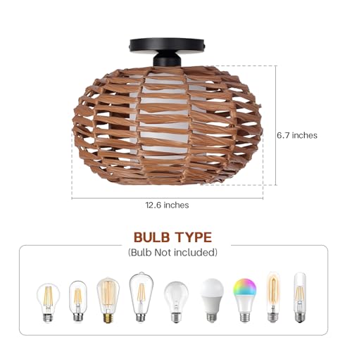 Boho Semi Flush Mount Ceiling Light