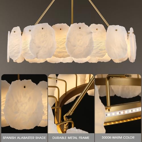 Round Alabaster Chandelier