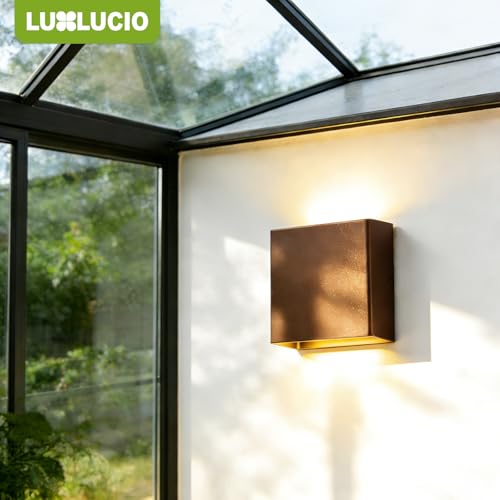 Indoor Outdoor Brown Up and Down Wall Sconce