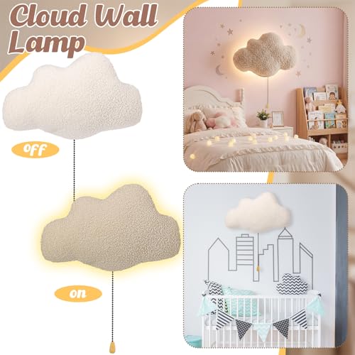 Fluffy Clouds Night Light Wall Lamp Sleeping Nursery Lighting