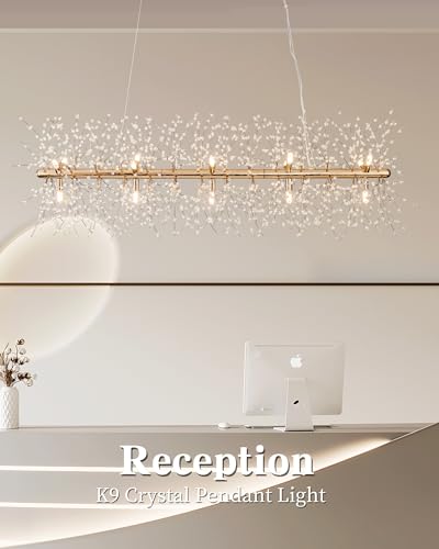 Modern 47.2" Modern Gold Crystal Firework Chandelier