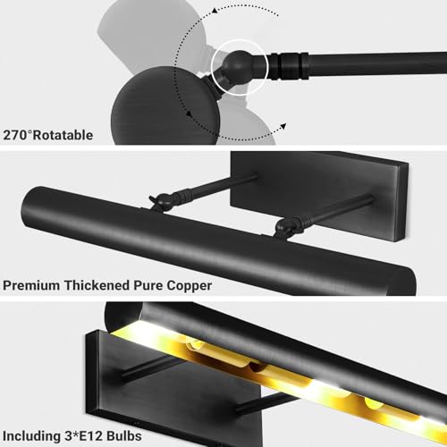 18'' Bronze Picture Light Hardwired