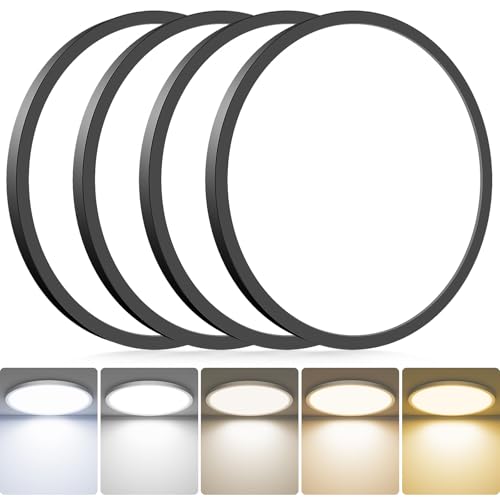 4Pack LED Flush Mount Ceiling Light Fixture (4 Count)