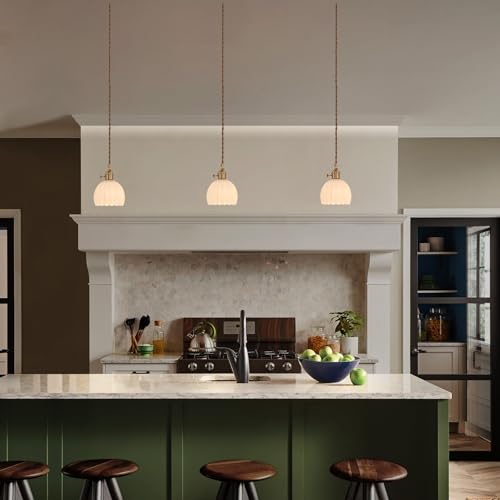 Pendant Light with White Tulip Glass Lmapshade