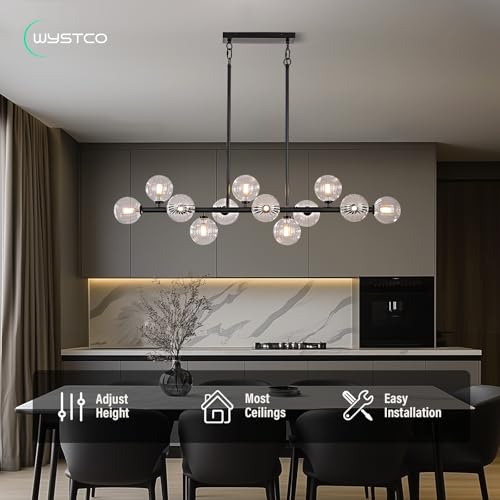 50 Inch Large Glass Globe Sputnik Chandelier