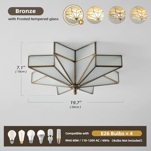 Star Vintage Bronze Ceiling Light