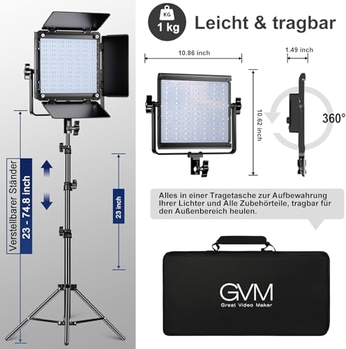 GVM 800D RGB LED Light Panel (2 Count)