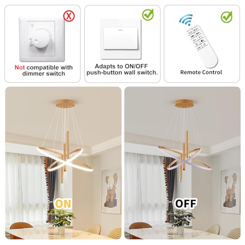 LED Gold Modern Chandeliers