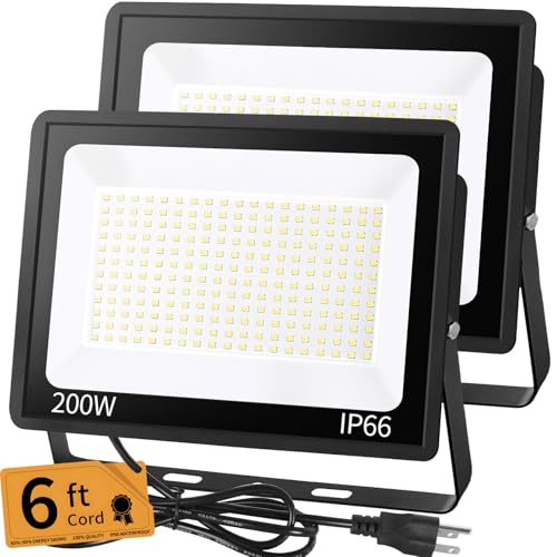 200W LED Flood Light Outdoor (2 Count)
