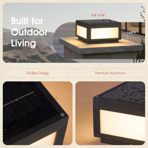 10" Solar Post Lights