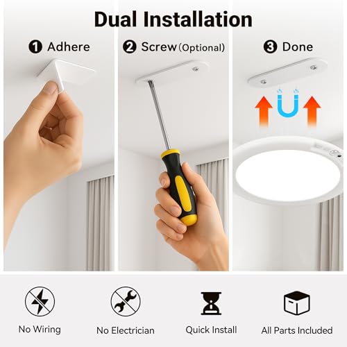 Wireless Rechargeable Ceiling Light (6 Count)