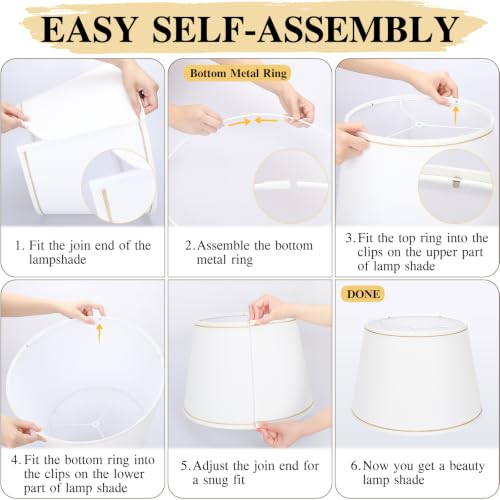 Large White Lamp Shades Set of 2 (2 Count)