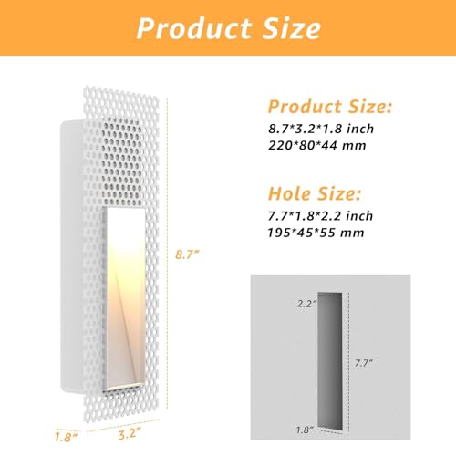 16 Pack Trimless Recessed Step Lights (16 Count)