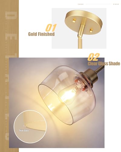 8 Inch Clear Glass Pendant Lights Kitchen Island