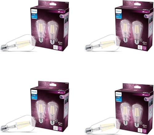 75W ST19 8 Pack Vintage Edison Spiral Daylight (8 Count)
