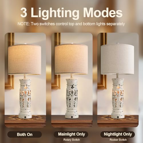 27.25” Farmhouse Table Lamps Set of 2 (2 Count)
