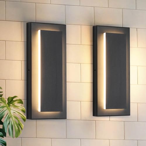 11.8'' 2 Pack LED Outdoor Wall Sconce (2 Count)
