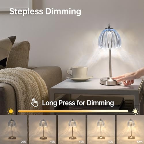 Rechargeable Table Lamp with 5200mAh Battery & Touch Control
