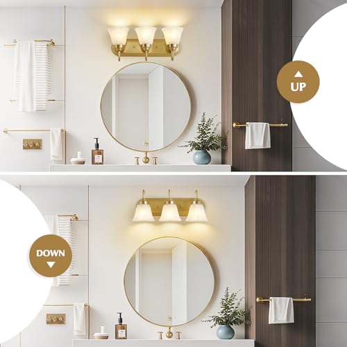3 Light Bathroom Light Fixtures Over Mirror