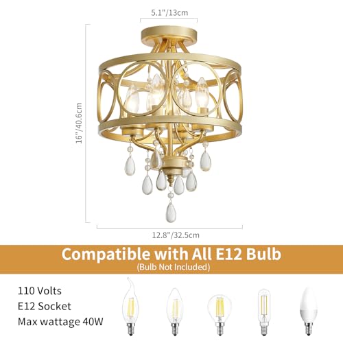 Crystal Ceiling Light Fixture